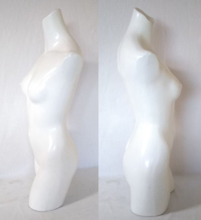 ★トルソー レディース ボディ 7号くらい 白 ホワイト ディスプレイ マネキン 女性用 現状渡し_画像6