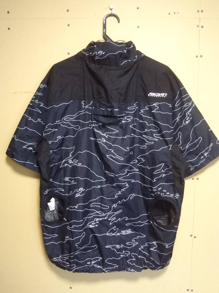 ★空調服/服のみ★BURTLE バートル AIRCRAFT エアークラフト 半袖 XL 黒 ブラック フード欠品 現状渡し_画像2