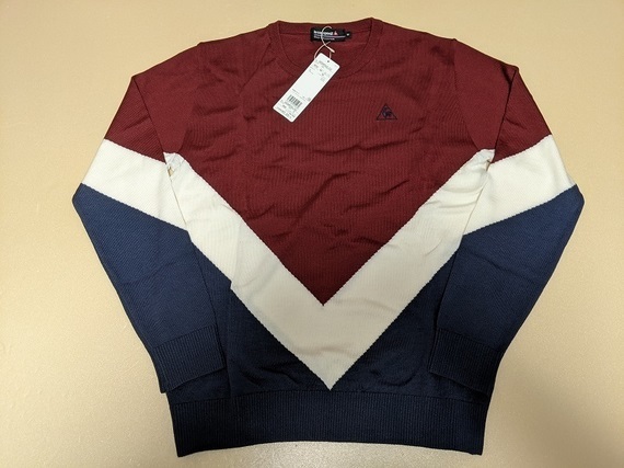 ルコック セーター Mサイズ QGMOGL02 毛50/アクリル50 定価24200円　_画像1