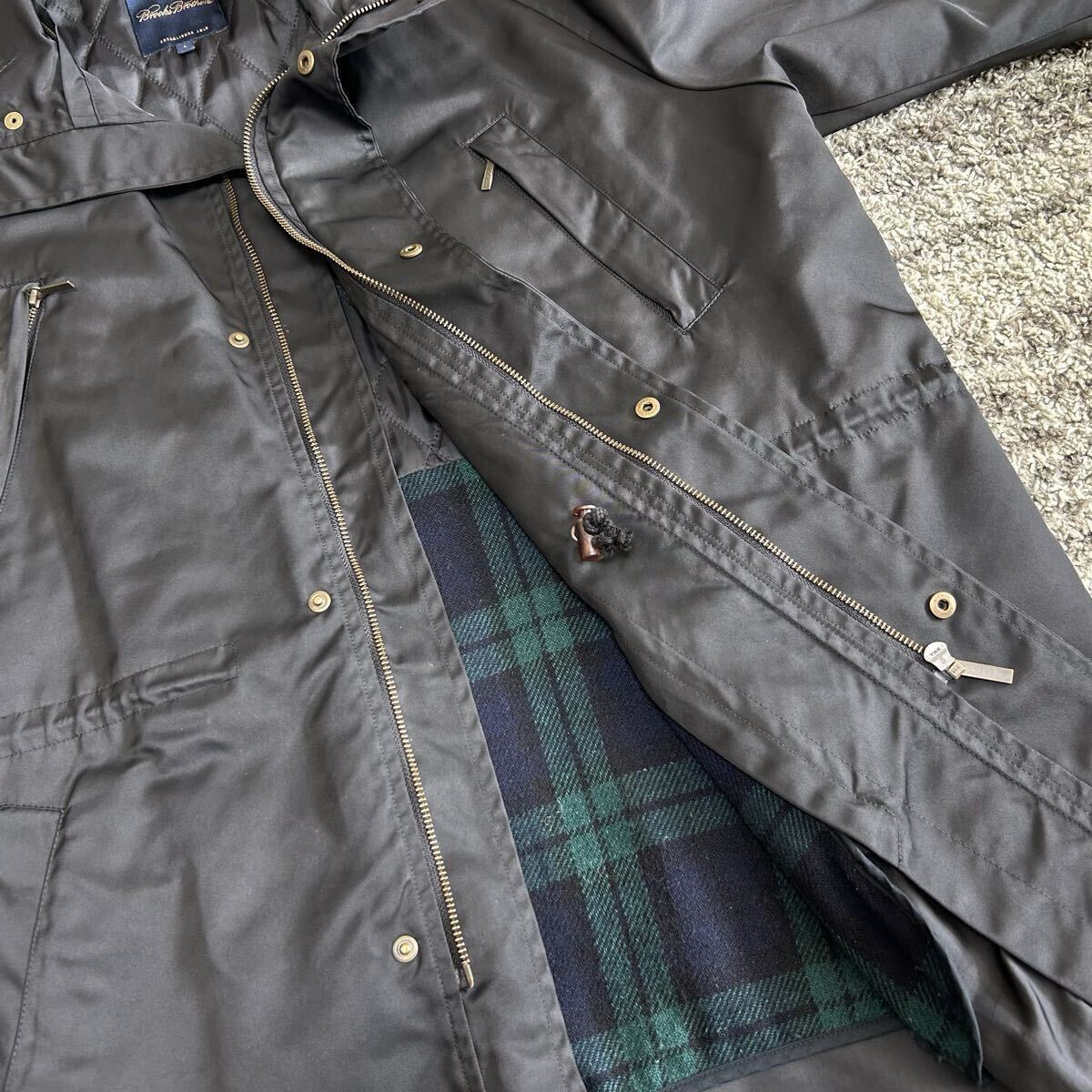 1 иен [ Brooks Brothers [ большой размер ] Mod's Coat жакет мужской проверка подкладка черный L ранг ]