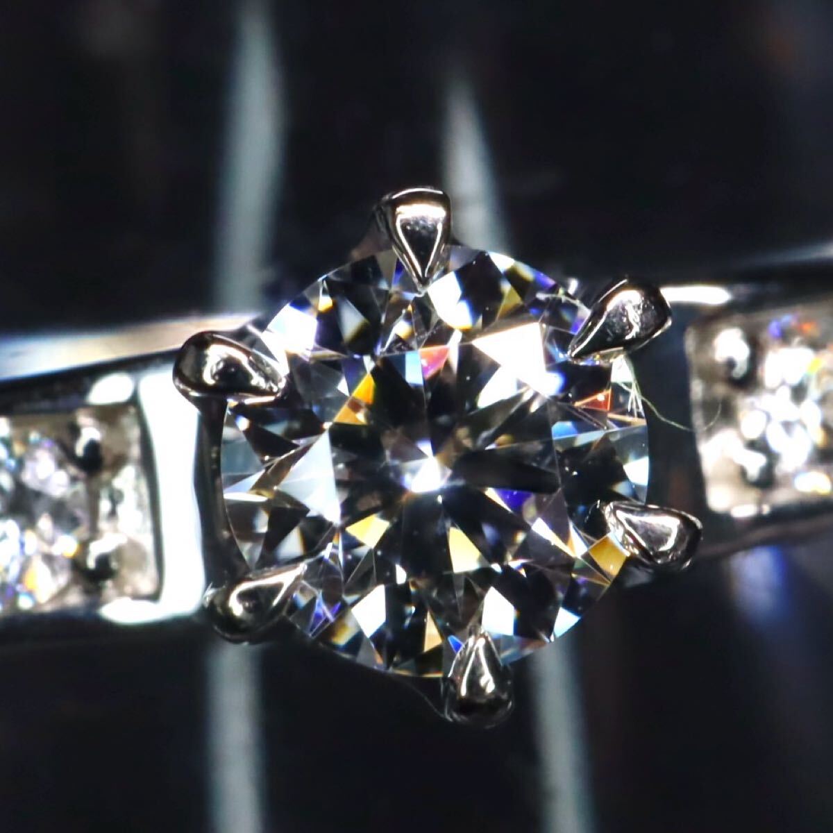 【売り切り】Pt950!!0.220/0.18ct!!アイプリモ◆天然ダイヤモンドリング◆N約4.2g 約8号 #8 diamond 指輪 ジュエリー jewelry EE8/EF2 X780_画像3