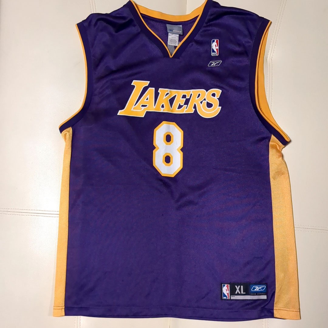 コービーブライアント レイカーズ リーボック レプリカユニフォーム XL ビッグサイズ #8 Kobe Bryant Los Angeles Lakers_画像4