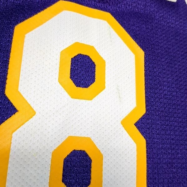 コービーブライアント レイカーズ リーボック レプリカユニフォーム XL ビッグサイズ #8 Kobe Bryant Los Angeles Lakers_画像8