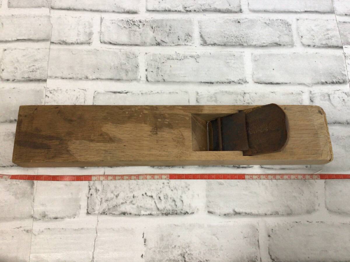W473 鉋/かんな 福三郎 2枚刃 在銘 純王鋼 大工道具 職人道具 宮大工 ハンドツール 工具 現状品_画像9