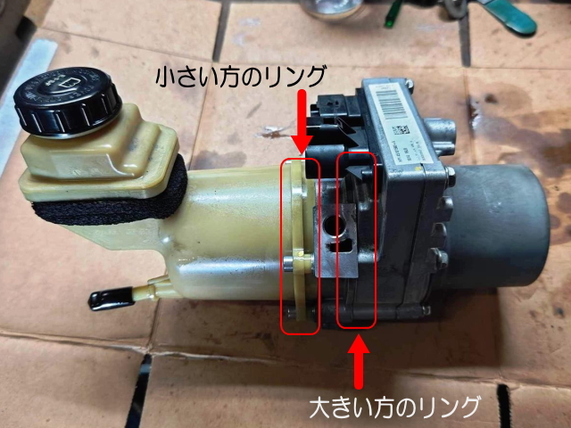 日産 エルグランド E52系 オイル漏れ対策 電動パワステポンプ Oリング 2本セット 耐熱耐油性 送料込み E52 PE52 PNE52 TE52 TNE52_画像3