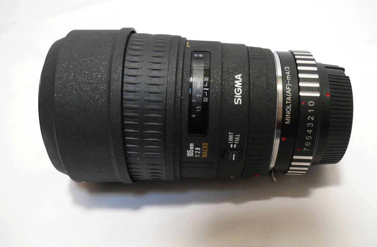シグマ MACRO 105mm F2.8 EX DG SONY⇒マイクロフォーサーズ アダプタ付_画像2