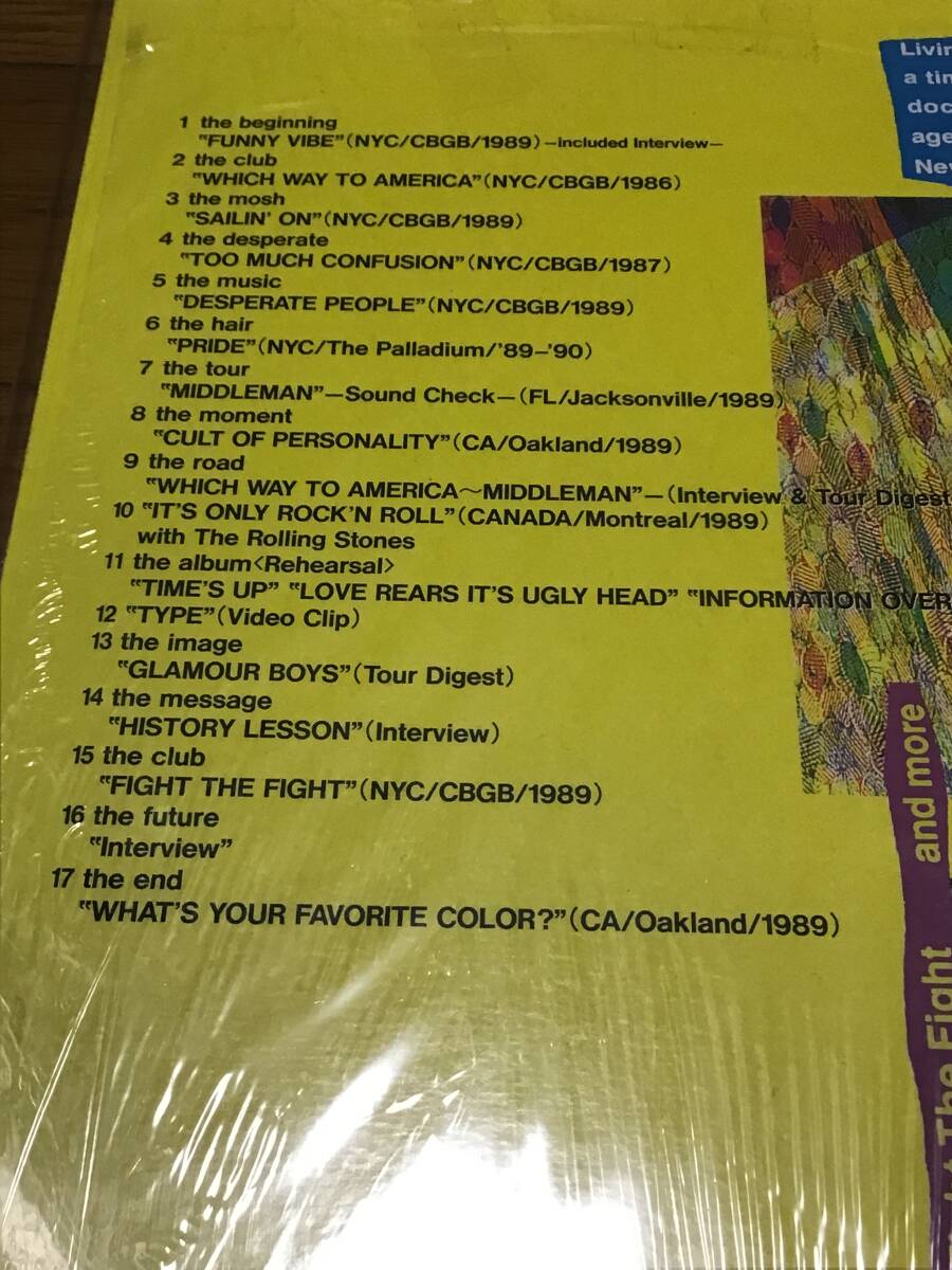 リヴィング・カラー / タイム・トンネル 帯付き、シュリンクフィルムあり Living Colour / Time Tunnel ライブ、MV集_画像3