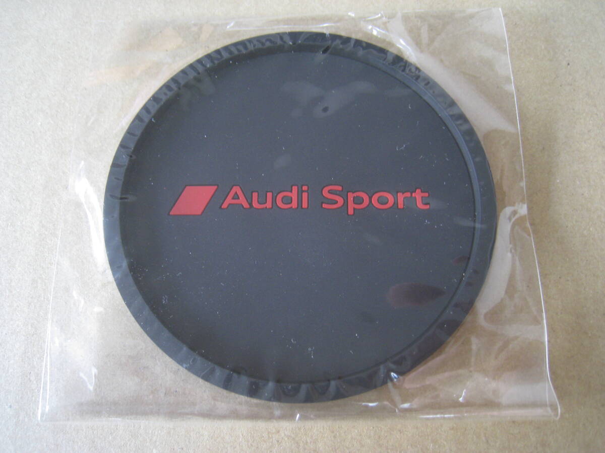 【新品/非売品】Audi Sportレッドランバス ラバーコースター_画像1