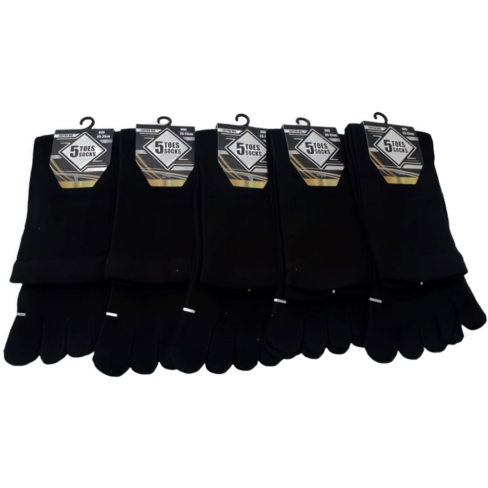 5 пальцев носки чёрный 5 пар комплект мужской size 25-27cmkakato есть хлопок . материалы 