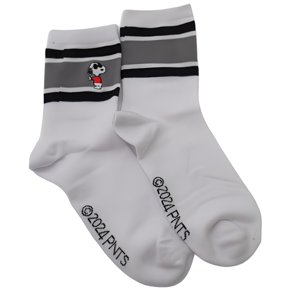 スヌーピー刺繍 柄ソックス 4足セット+スヌーピー 柄マスク 4枚セット レディース ガール size 約20-24cm 綿混素材 SNOOPY_画像3