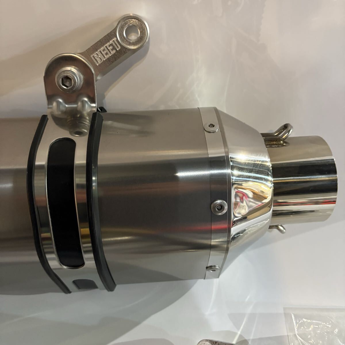 【中古】BEET NASSERT Evolution Type II フルエキゾーストマフラー TI/TI Ninja400 EX400G 2BL-EX400G 8BL-EX400L カワサキ_画像4