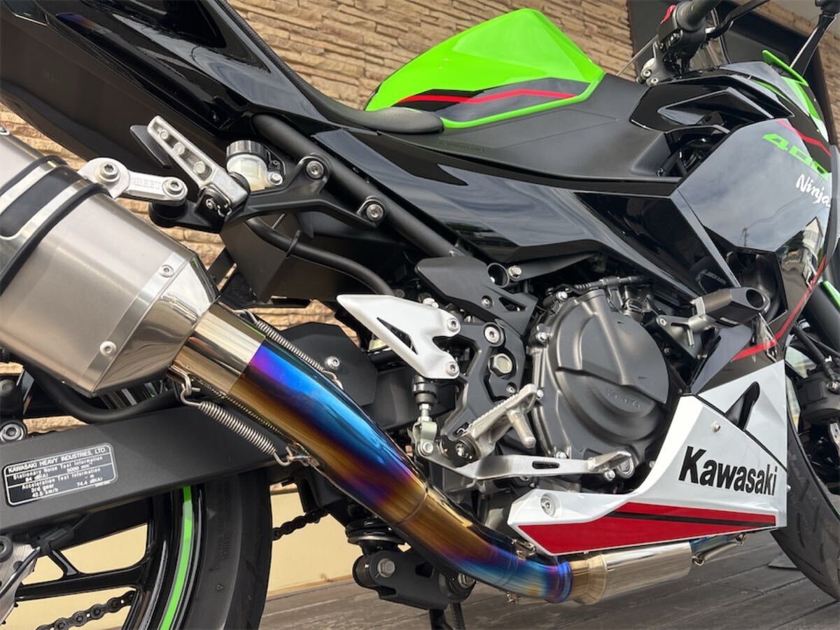 【中古】BEET NASSERT Evolution Type II フルエキゾーストマフラー TI/TI Ninja400 EX400G 2BL-EX400G 8BL-EX400L カワサキ_画像10