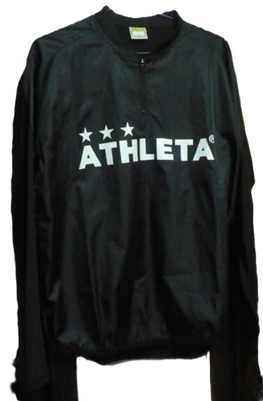 ATHLETA【(株)アスレタ】製長袖ハーフジップピステ上(ジャケット)のみ M 黒_画像1