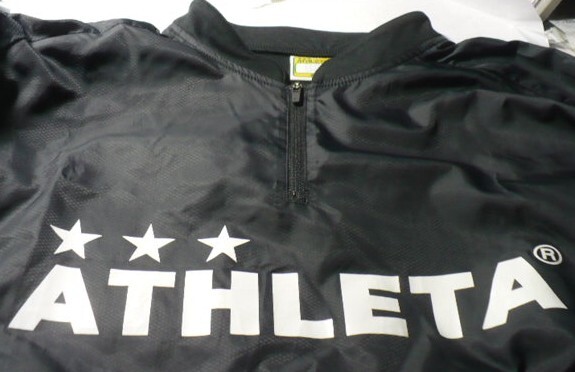ATHLETA【(株)アスレタ】製長袖ハーフジップピステ上(ジャケット)のみ M 黒_画像4