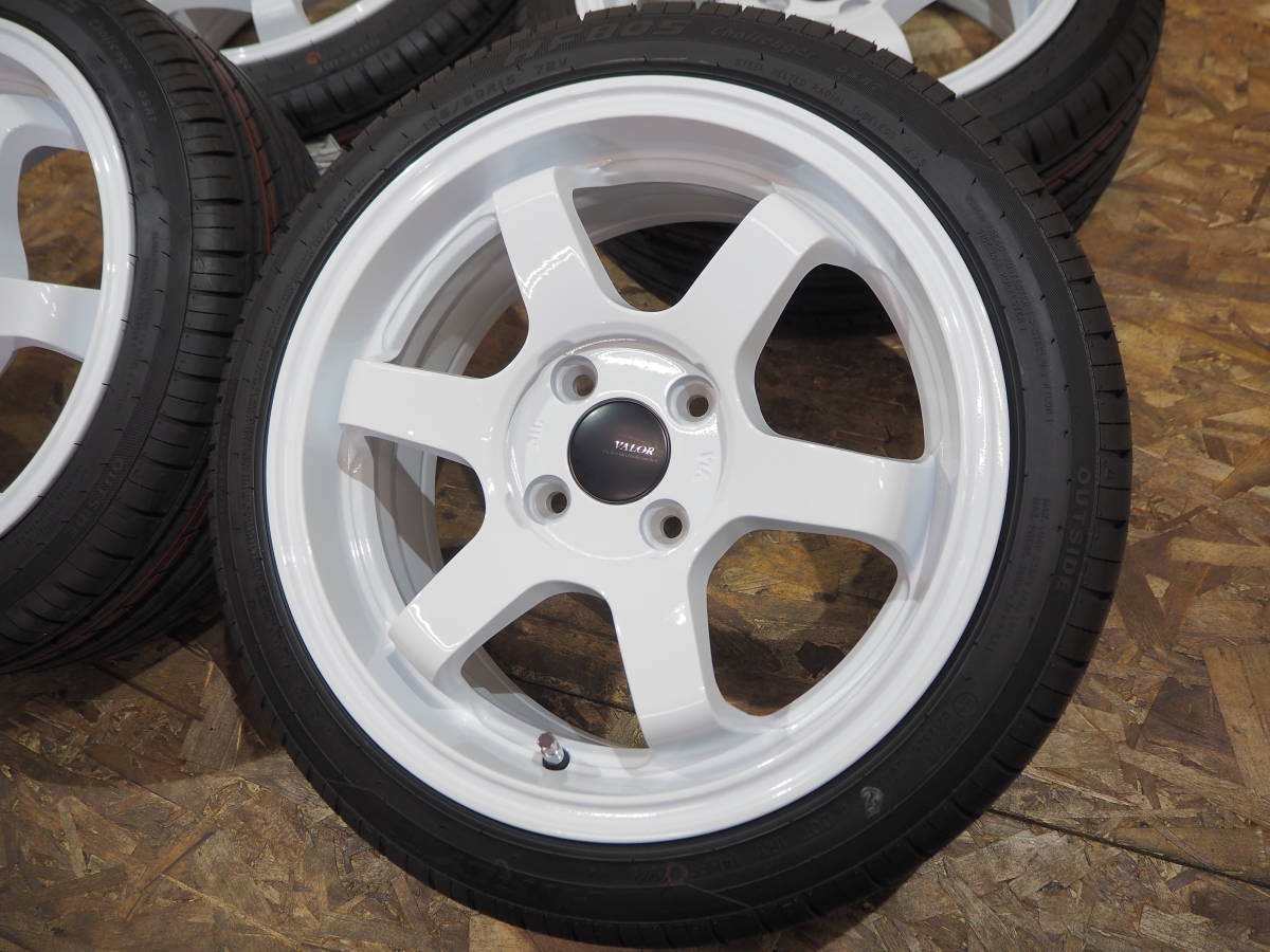 ★逆ゾリ★165/50R15 6.5J+38 4H100 人気6本スポーク 軽量 深リム 引っ張り 新品タイヤホイールSET1台分 ALTO EVERY SPACIA 軽カスタム 白_画像5