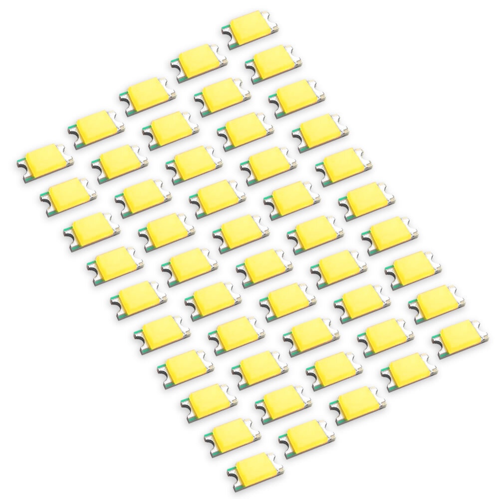 LEDチップ SMD 3216 (インチ表記1206) ホワイト 白発光 50個 打ち替え 打ち換え DIY 自作 エアコンパネル メーターパネル スイッチ_画像1