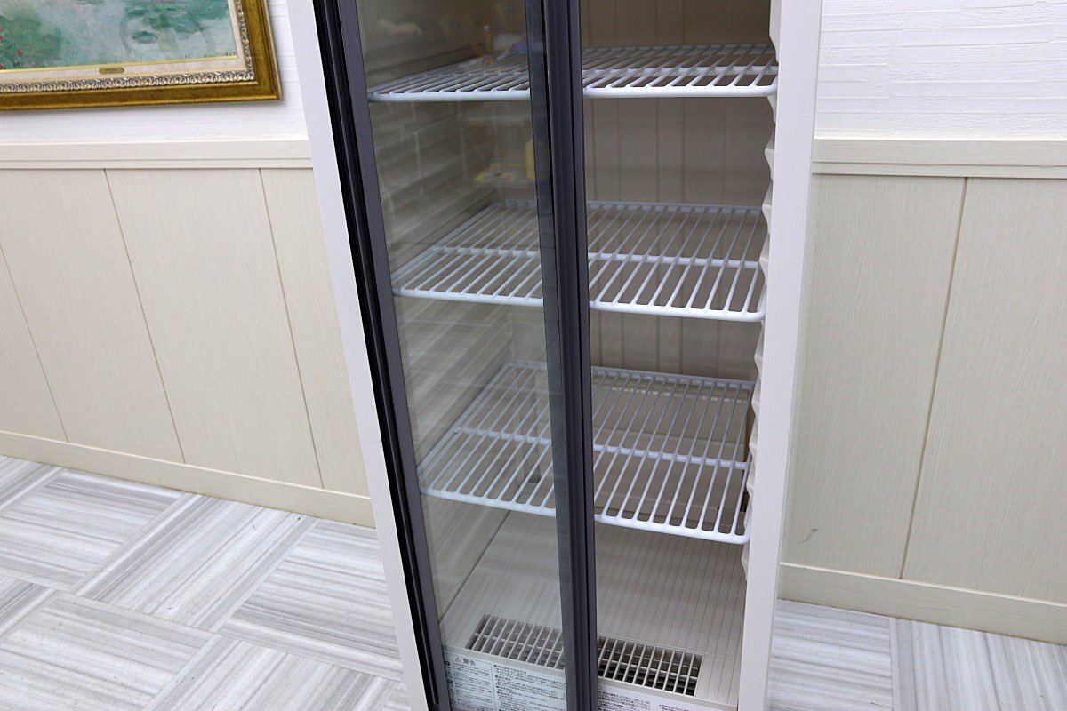 21年製 超美品！ホシザキ星崎 小スライドガラス 冷蔵ショーケース 小型冷蔵庫 お酒ビール飲料用 SSB-48DT 厨房店舗業務用_画像2