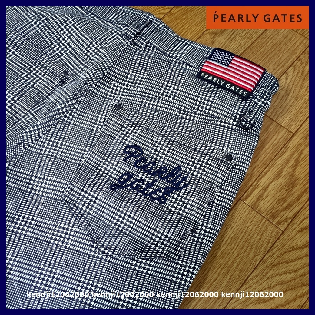 限定完売 定価28,600円 正規品 パーリーゲイツ PEARLY GATES グレンチェック 暖か 裏起毛 パワフルコットン ストレッチ パンツ Saiz 4 M_画像4