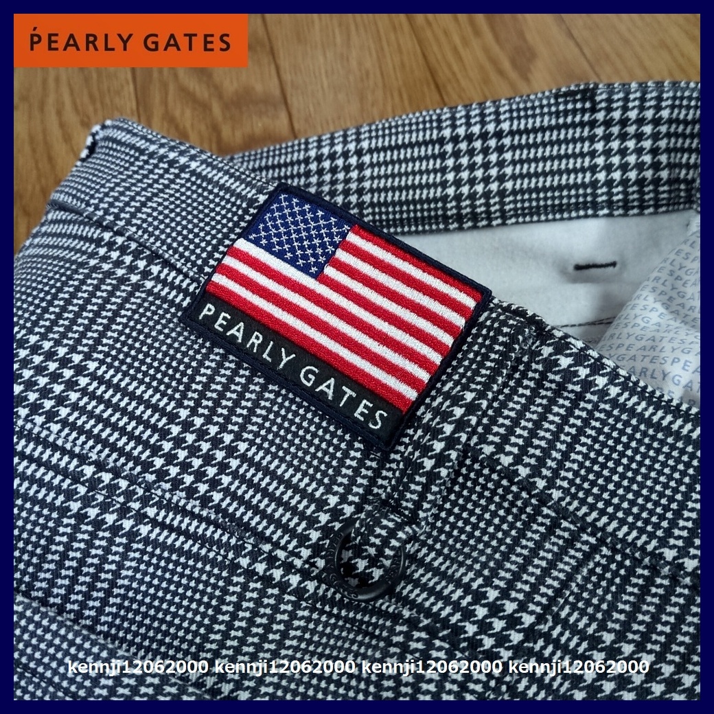 限定完売 定価28,600円 正規品 パーリーゲイツ PEARLY GATES グレンチェック 暖か 裏起毛 パワフルコットン ストレッチ パンツ Saiz 4 M_画像1