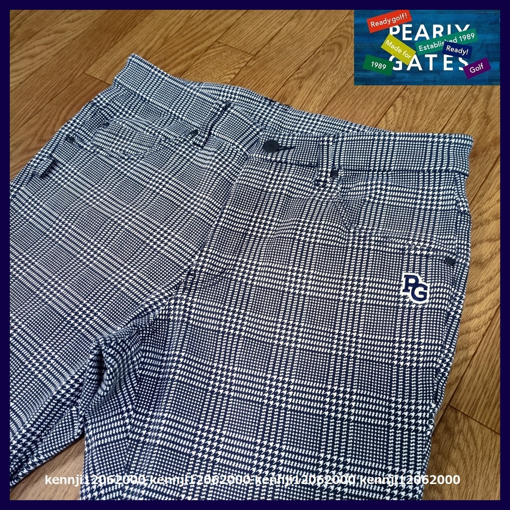 限定完売 定価28,600円 正規品 パーリーゲイツ PEARLY GATES グレンチェック 暖か 裏起毛 パワフルコットン ストレッチ パンツ Saiz 4 M_画像3