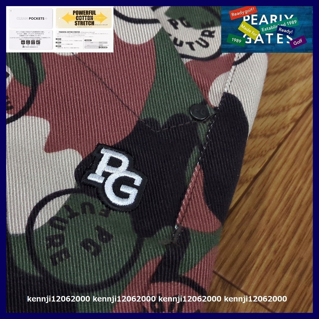 新品 定価30,800円 限定 正規品 パーリーゲイツ PEARLY GATES FUTURE NICO カモフラ 暖か パワフルコットン ストレッチ パンツ Saiz 4 M _画像3