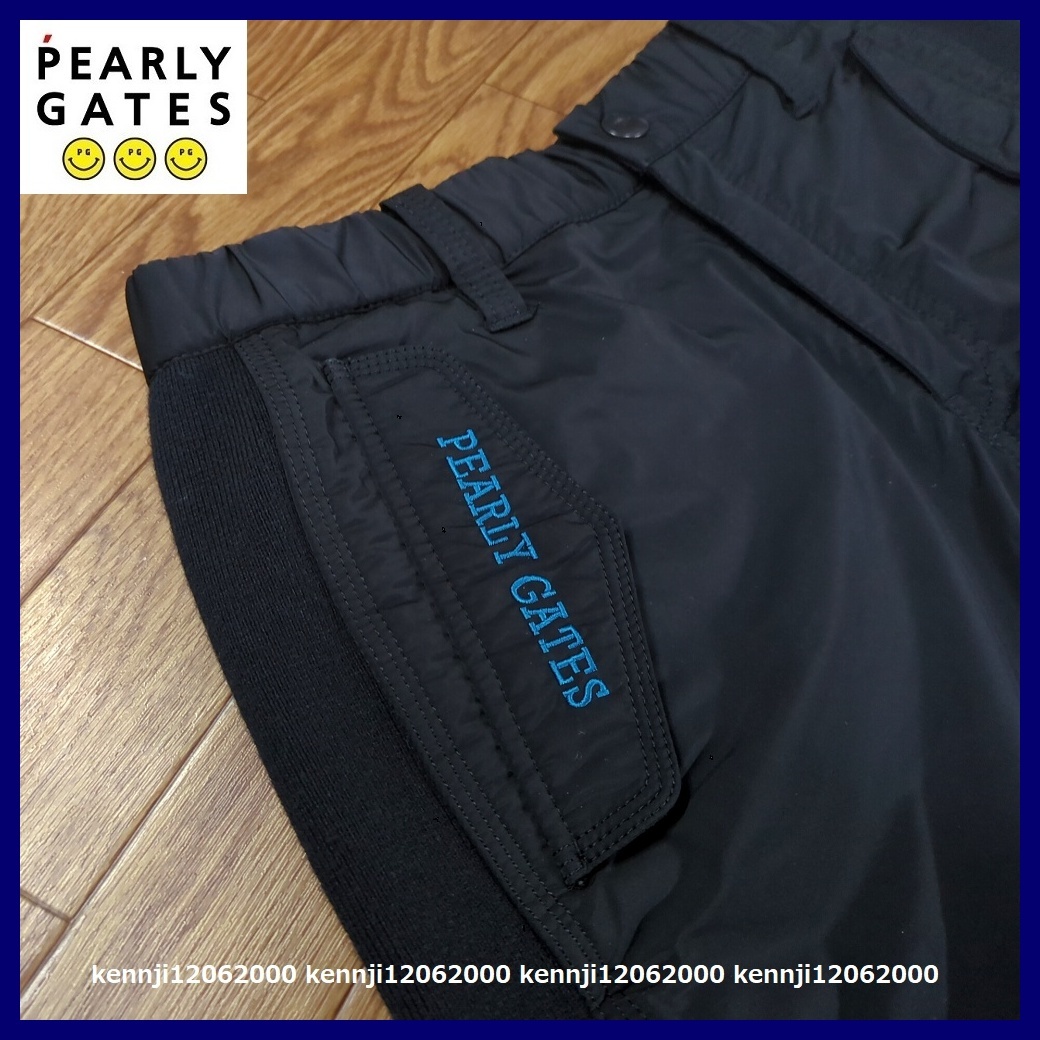 限定完売 定価30,800円 正規品 パーリーゲイツ PEARLY GATES 極寒も暖か 裏起毛 楽々ウエストゴム入 防寒 蓄熱 撥水 パンツ 黒 Saiz 3 SM_画像2