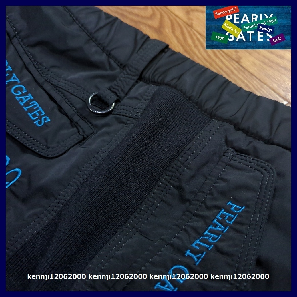限定完売 定価30,800円 正規品 パーリーゲイツ PEARLY GATES 極寒も暖か 裏起毛 楽々ウエストゴム入 防寒 蓄熱 撥水 パンツ 黒 Saiz 3 SM_画像3
