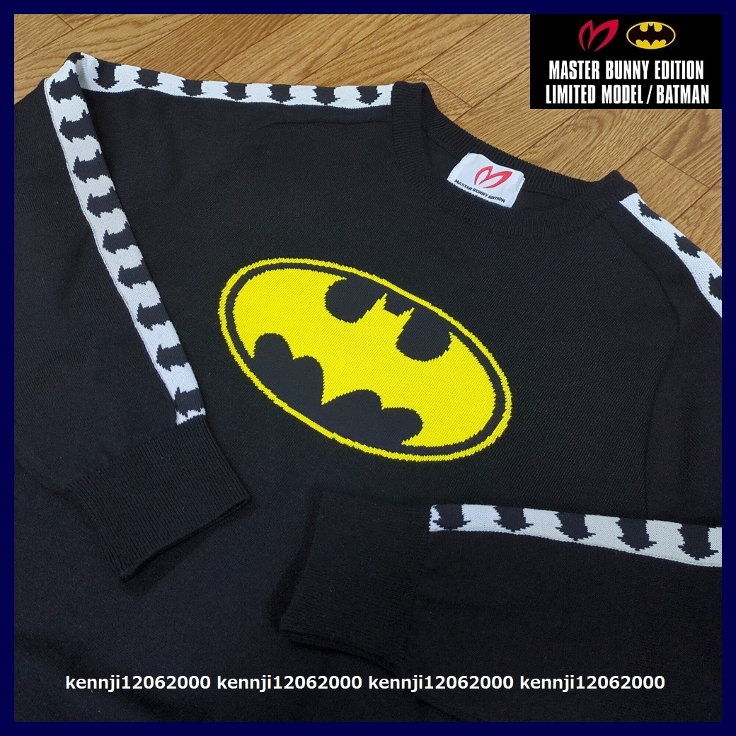 限定完売 定価30800円 正規品 日本製 マスターバニーエディション MBE TOUR-M BATMAN バットマン コラボ 暖か ウール セーター 黒 Saiz 4 M_画像1