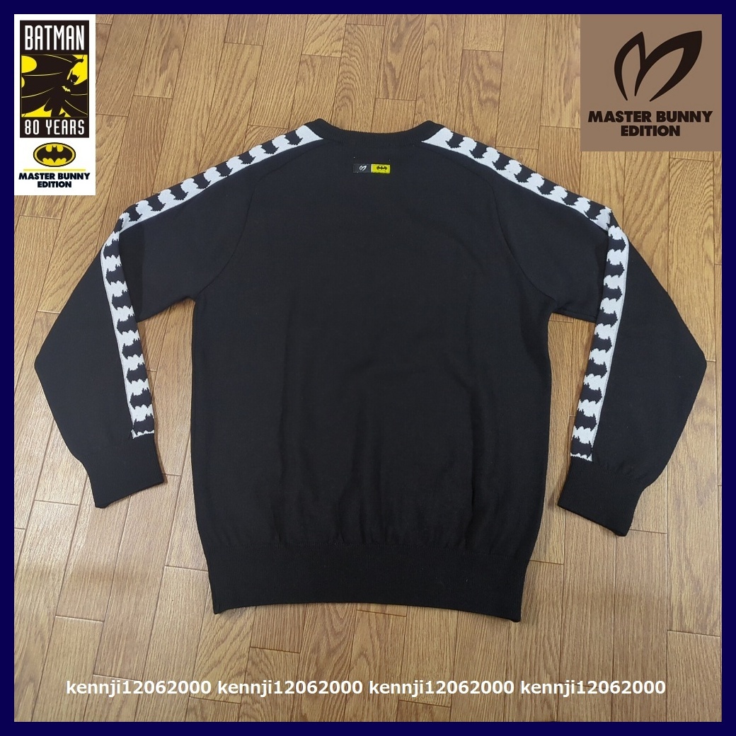 限定完売 定価30800円 正規品 日本製 マスターバニーエディション MBE TOUR-M BATMAN バットマン コラボ 暖か ウール セーター 黒 Saiz 4 M_画像5