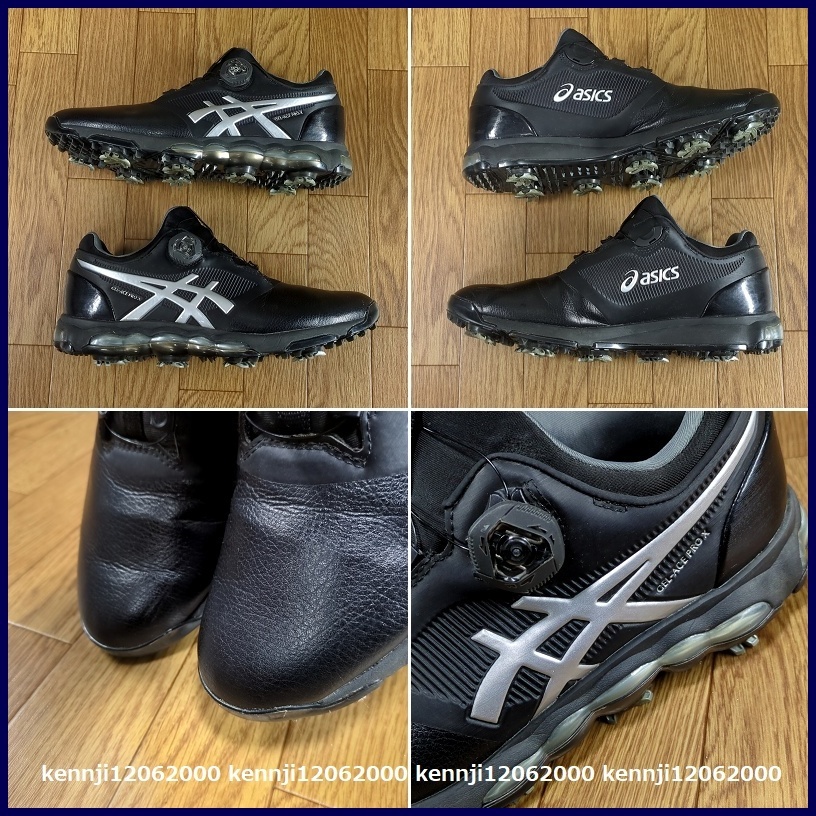 正規品 定価29,150円 アシックス ゲルエース TOUR プロ X BOA スパイク シューズ ツアー ブラック×シルバー Saiz 27.0cm 松山英樹 asics_画像8
