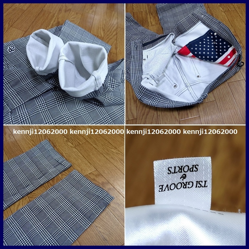 限定完売 定価28,600円 正規品 パーリーゲイツ PEARLY GATES グレンチェック 暖か 裏起毛 パワフルコットン ストレッチ パンツ Saiz 4 M_画像9