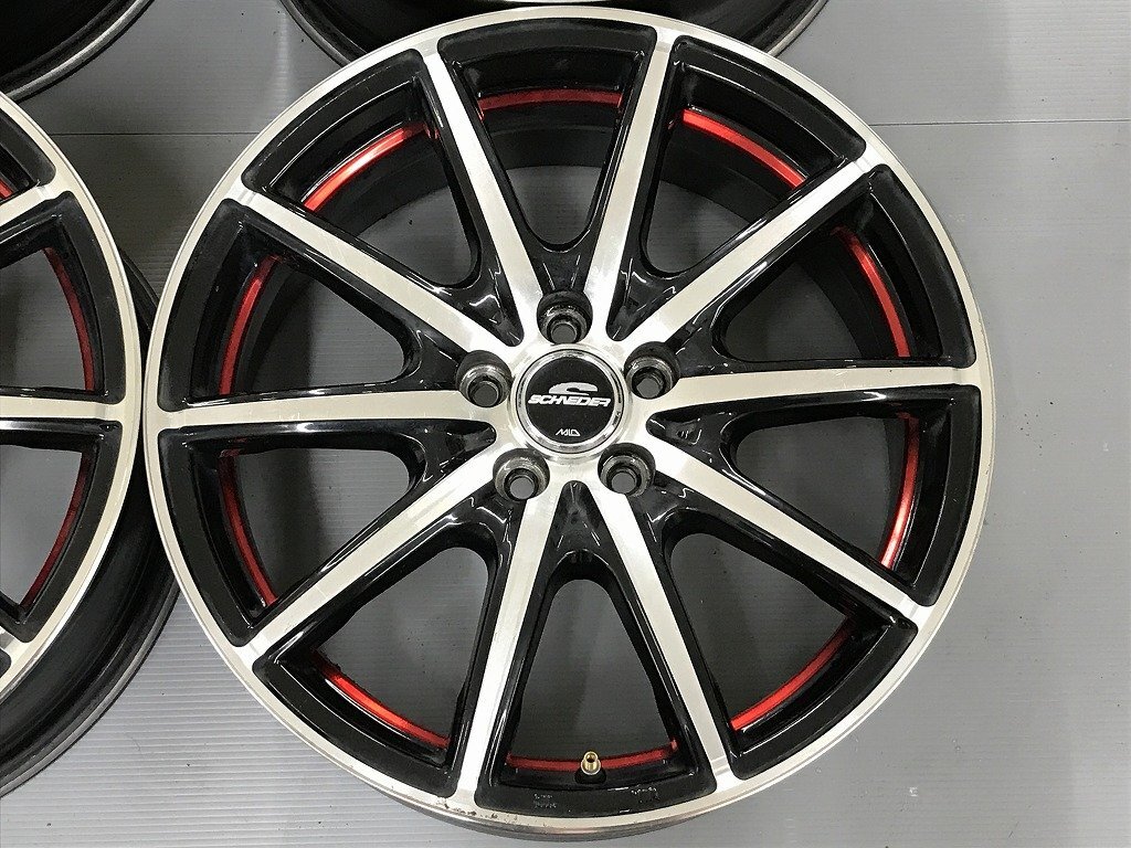 ◎傷少美品 17in 7J +50 100/5H 4本 検) プリウス ウィッシュ シエンタ アリオン カローラ インプレッサ レガシィ フォレスター エクシーガ_画像5