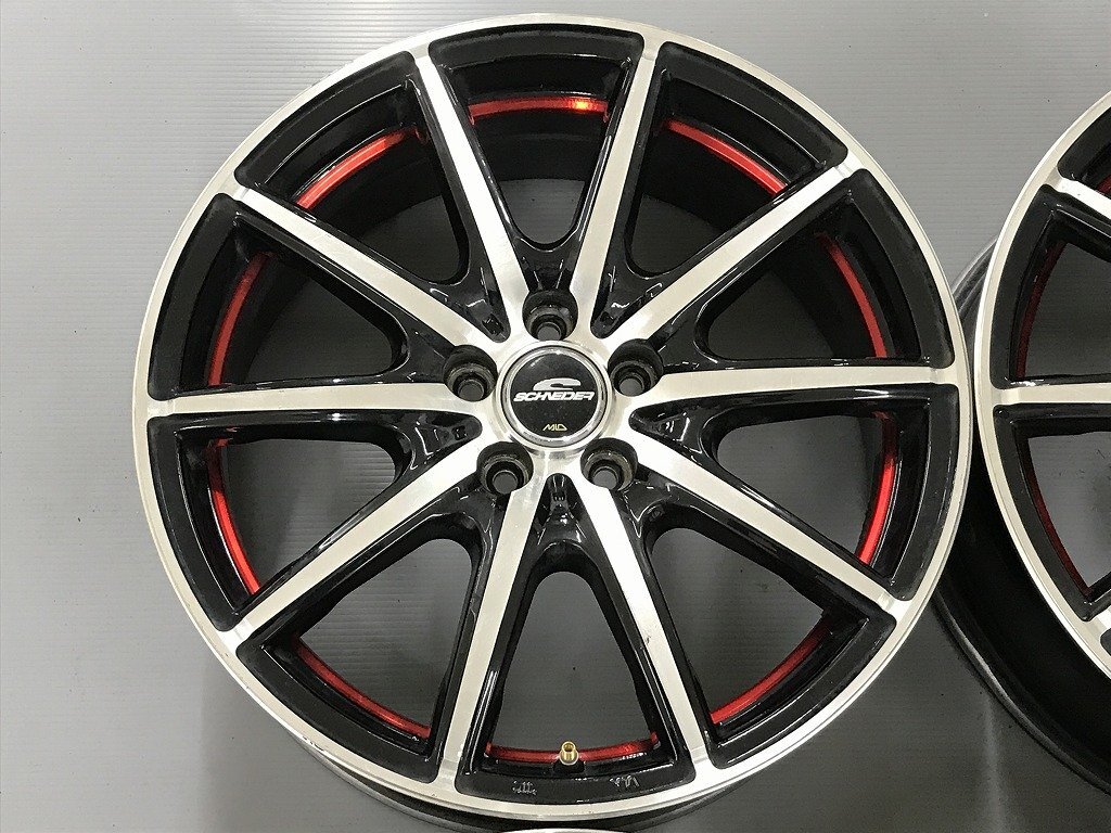 ◎傷少美品 17in 7J +50 100/5H 4本 検) プリウス ウィッシュ シエンタ アリオン カローラ インプレッサ レガシィ フォレスター エクシーガ_画像2