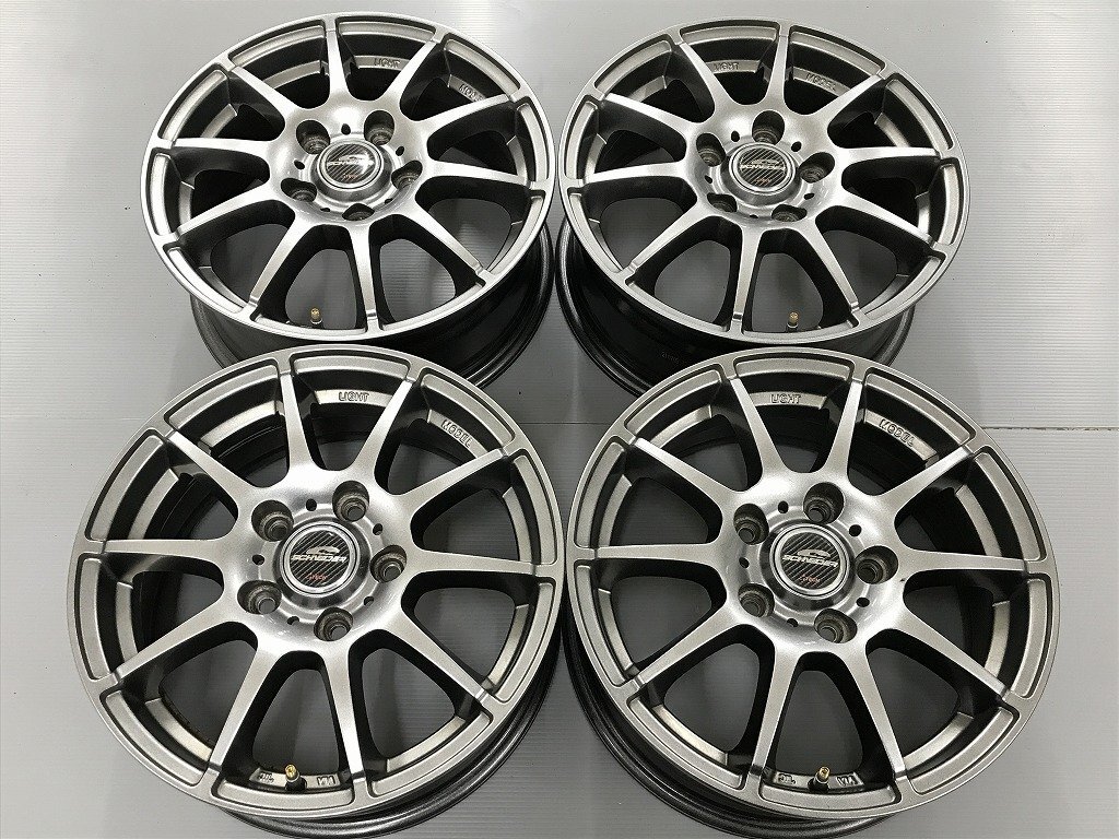 ◎傷少美品 軽量 15inc 6J +50 114.3/5H 4本 検) ノア VOXY セレナ ステップワゴン ヤリスクロス プリウスα フリード エスクァイア MAZDA3_画像1