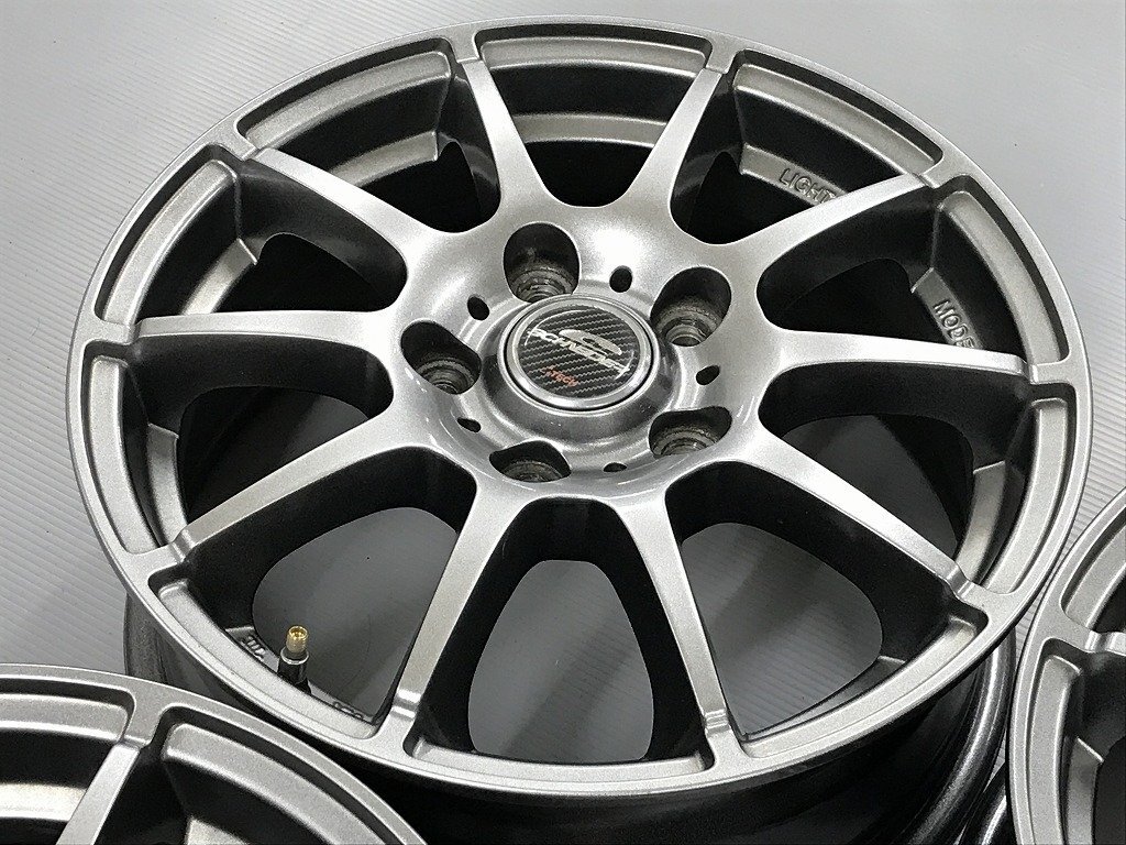 ◎傷少美品 軽量 15inc 6J +50 114.3/5H 4本 検) ノア VOXY セレナ ステップワゴン ヤリスクロス プリウスα フリード エスクァイア MAZDA3_画像10