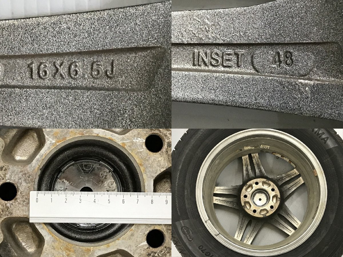 ◎バリ溝 すぐ使えます iG70 215/65R16 傷少良品 16inc 6.5J +48 114.3/5H 4本 検) エクストレイル アルファード ヤリスクロス CR-V_画像9