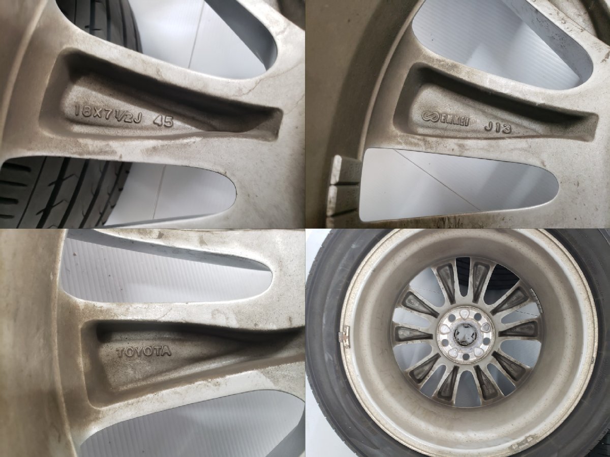 ◎傷極少美品 30アルファード 純正 ENKEI 18in 7.5J +45 114.3/5H 9分山 24年製ヨコハマブルーアースRV03 235/50R18 ヴェルファイア 即納_画像8
