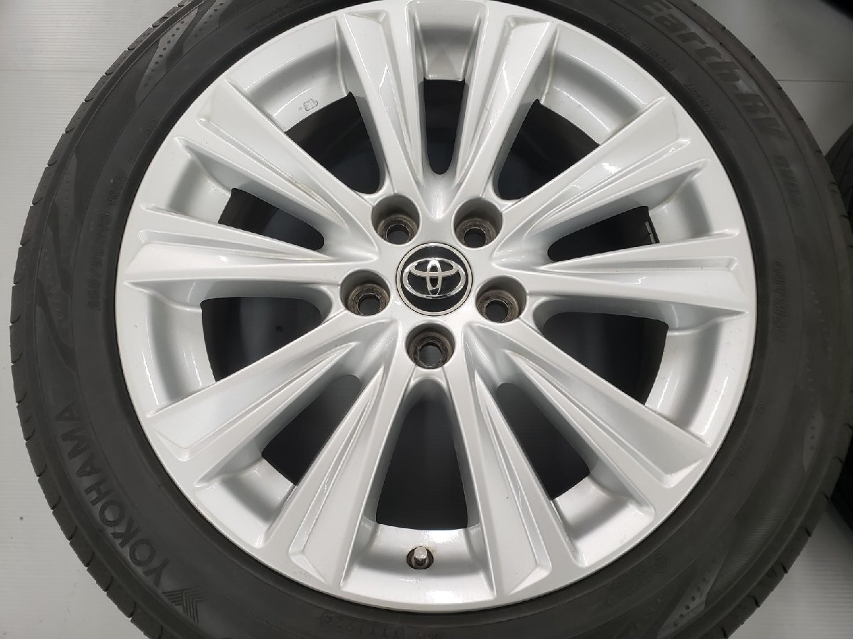 ◎傷極少美品 30アルファード 純正 ENKEI 18in 7.5J +45 114.3/5H 9分山 24年製ヨコハマブルーアースRV03 235/50R18 ヴェルファイア 即納_画像3