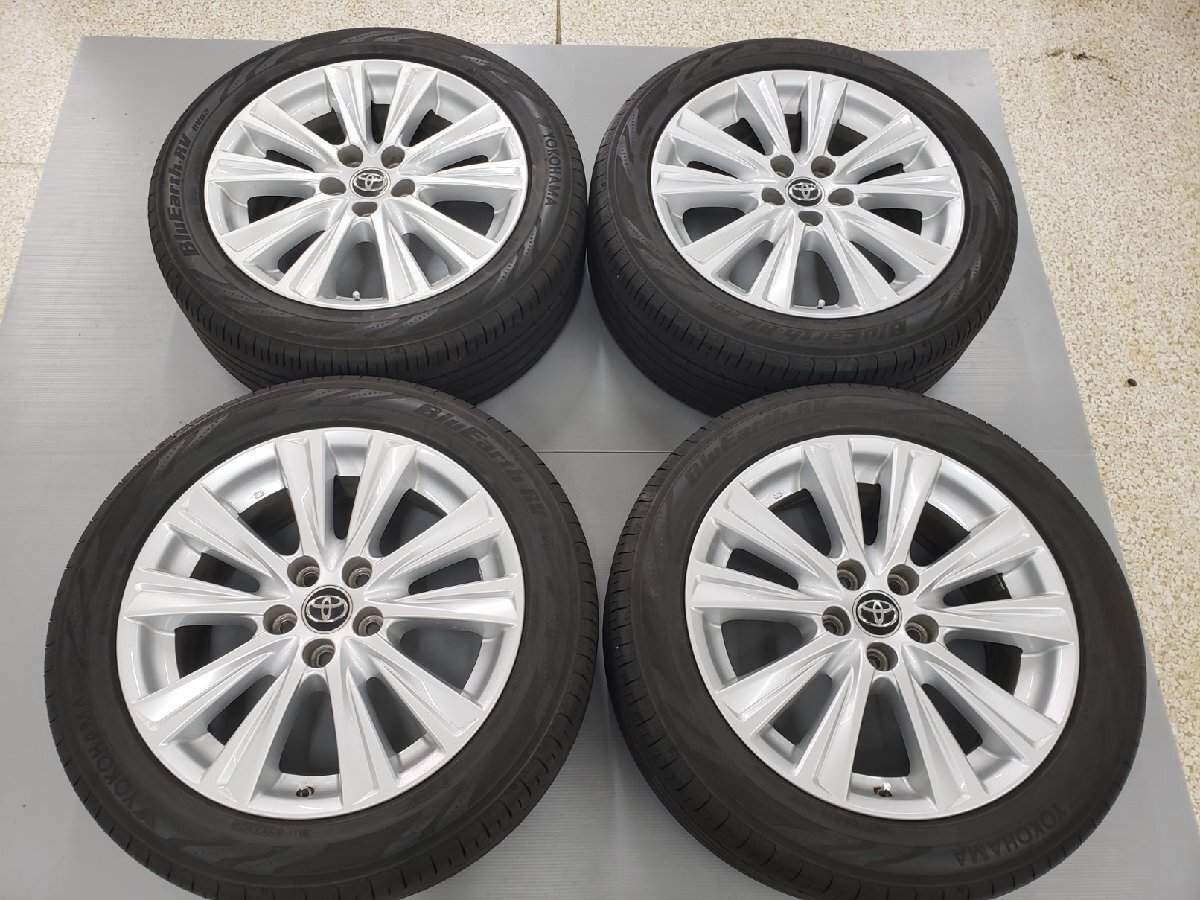 ◎傷極少美品 30アルファード 純正 ENKEI 18in 7.5J +45 114.3/5H 9分山 24年製ヨコハマブルーアースRV03 235/50R18 ヴェルファイア 即納_画像1
