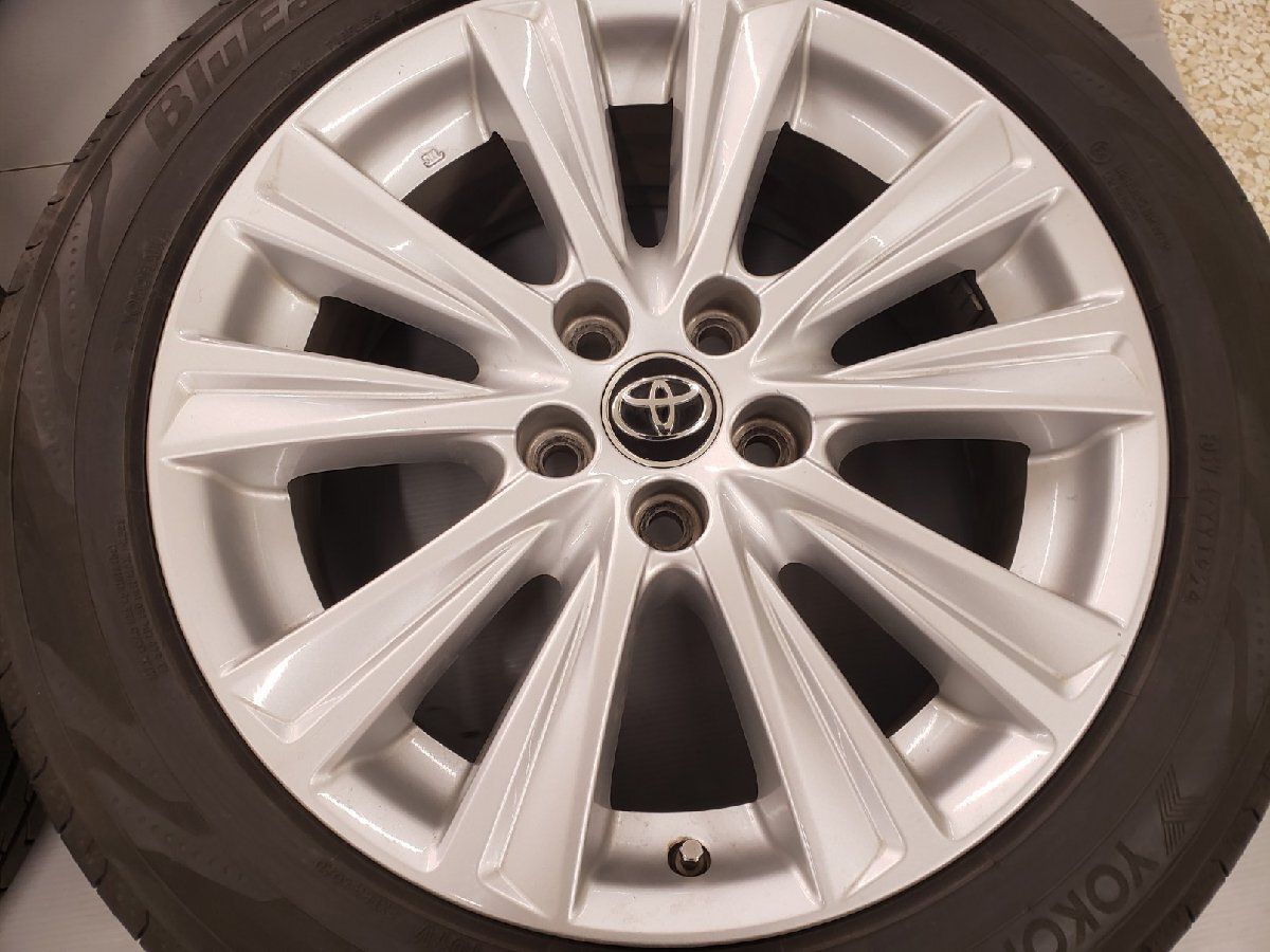 ◎傷極少美品 30アルファード 純正 ENKEI 18in 7.5J +45 114.3/5H 9分山 24年製ヨコハマブルーアースRV03 235/50R18 ヴェルファイア 即納_画像2