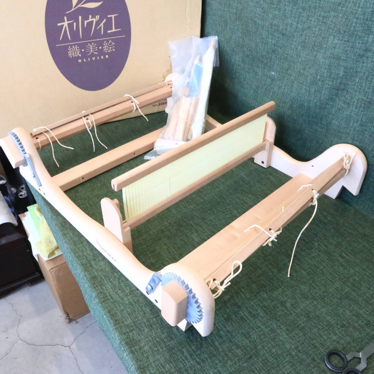 あ//Q1396 ハマナカ・織・美・織絵　オリヴィエ　織り機　卓上織り機　手織り機　織り機　オリビエ　幅40cm　手芸_画像1