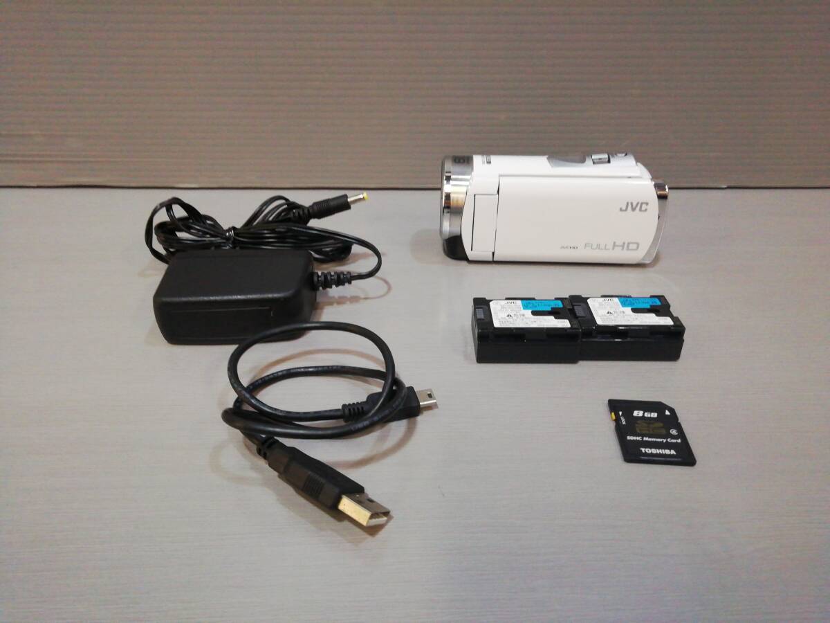 あ//H0640　　JVC ケンウッド　デジタルビデオカメラ　GZ-HM133-W 　2014年製　動作品_画像1