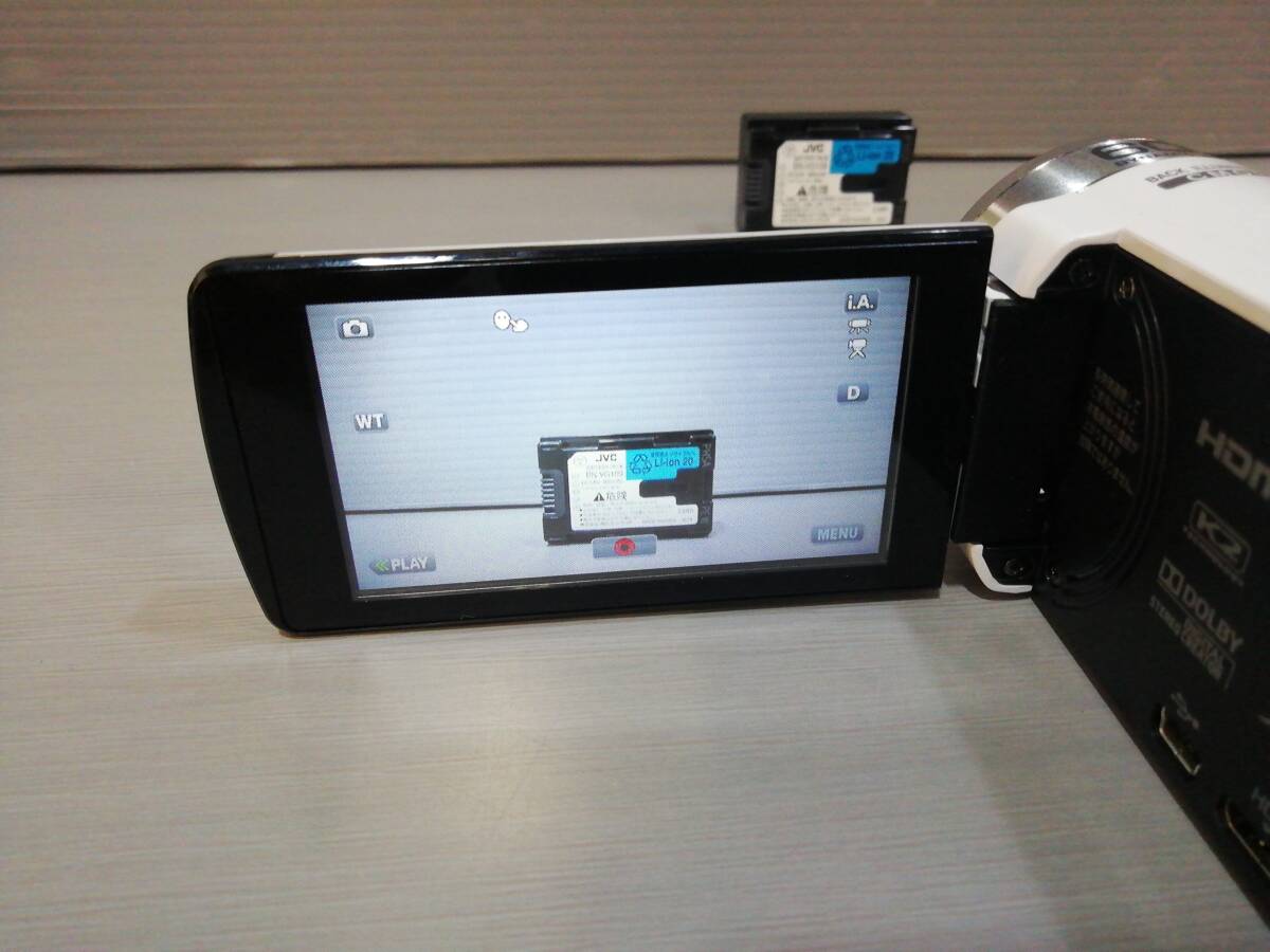 あ//H0640　　JVC ケンウッド　デジタルビデオカメラ　GZ-HM133-W 　2014年製　動作品_画像2