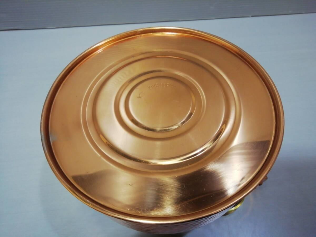 あ//H0664 【未使用・保管品】 フランセシリーズ　銅製ケットル　2.０L（鎚目）キングカパー_画像7