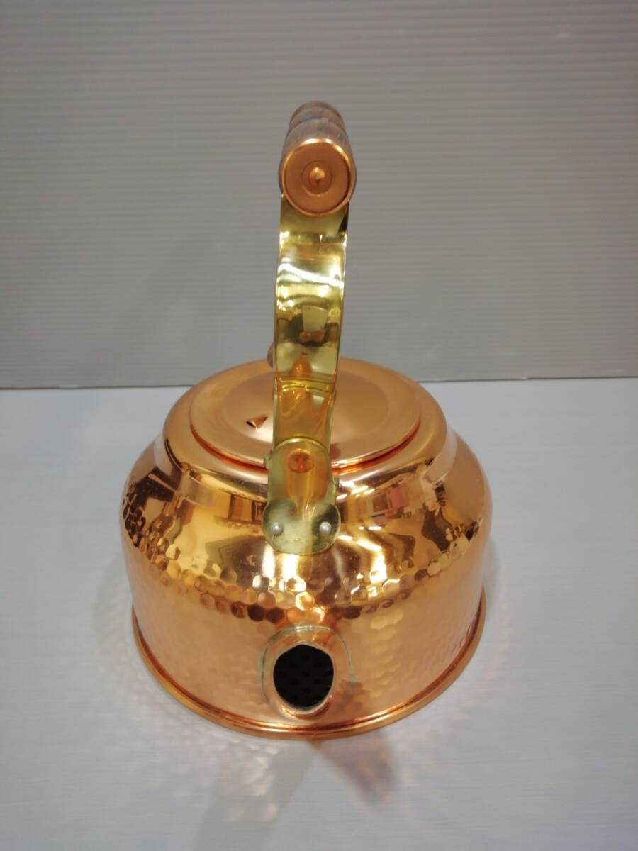 あ//H0664 【未使用・保管品】 フランセシリーズ　銅製ケットル　2.０L（鎚目）キングカパー_画像4