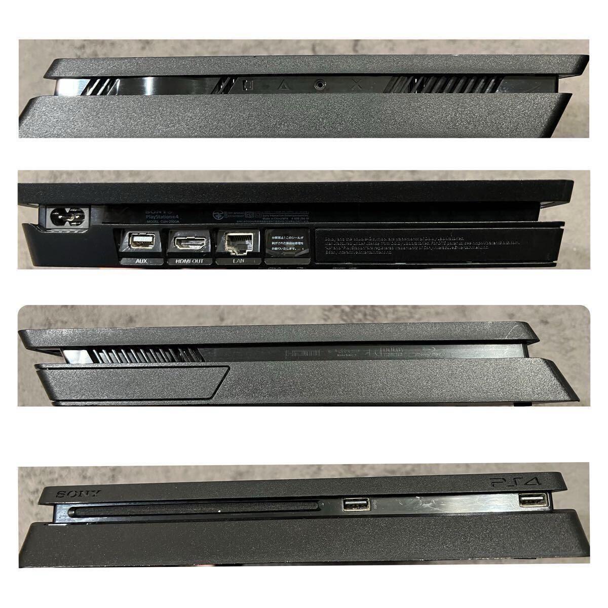 SONY PlayStation4 ジェットブラック CUH-2100A 500GBブラック 初期化済み コントローラー 2つ背面パッドあり＋ソフトおまけ_画像4