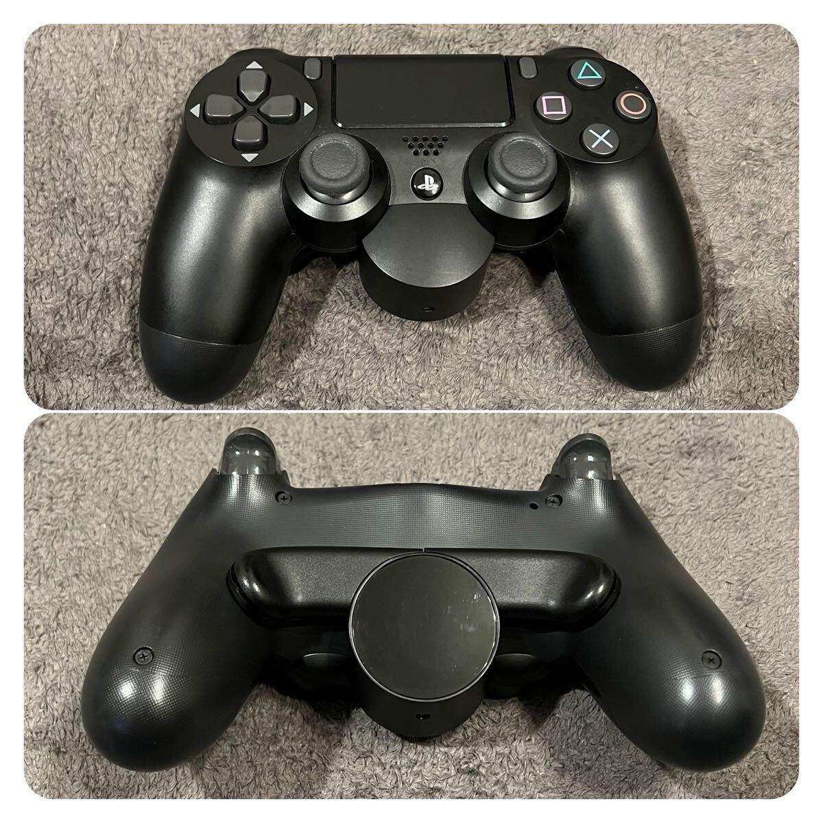 SONY PlayStation4 ジェットブラック CUH-2100A 500GBブラック 初期化済み コントローラー 2つ背面パッドあり＋ソフトおまけ_画像5