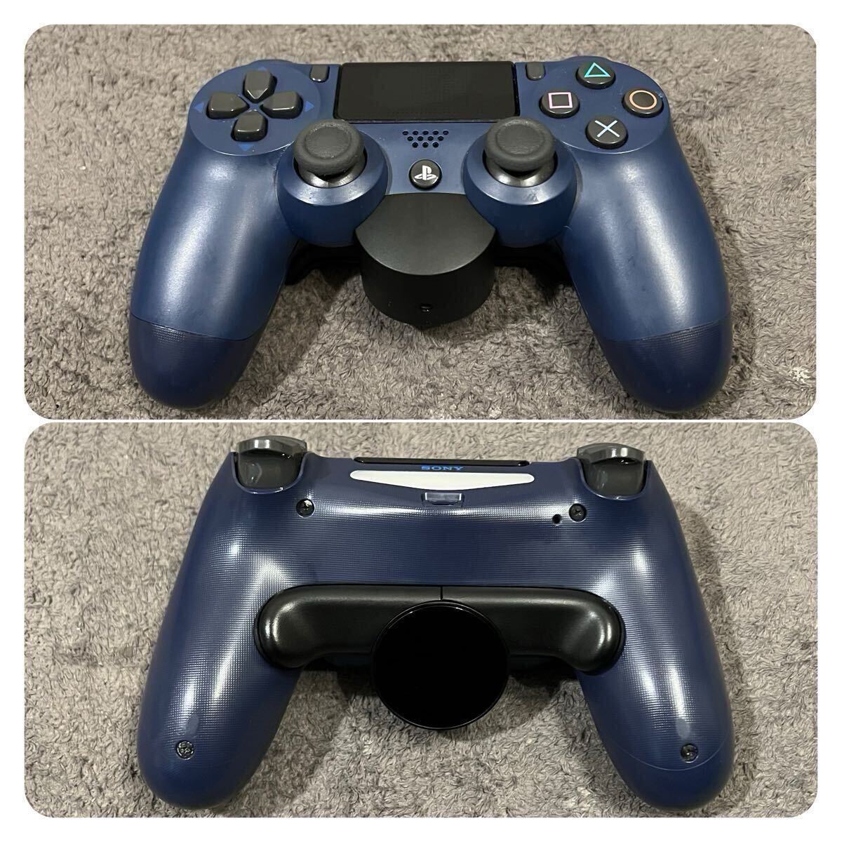 SONY PlayStation4 ジェットブラック CUH-2100A 500GBブラック 初期化済み コントローラー 2つ背面パッドあり＋ソフトおまけ_画像6