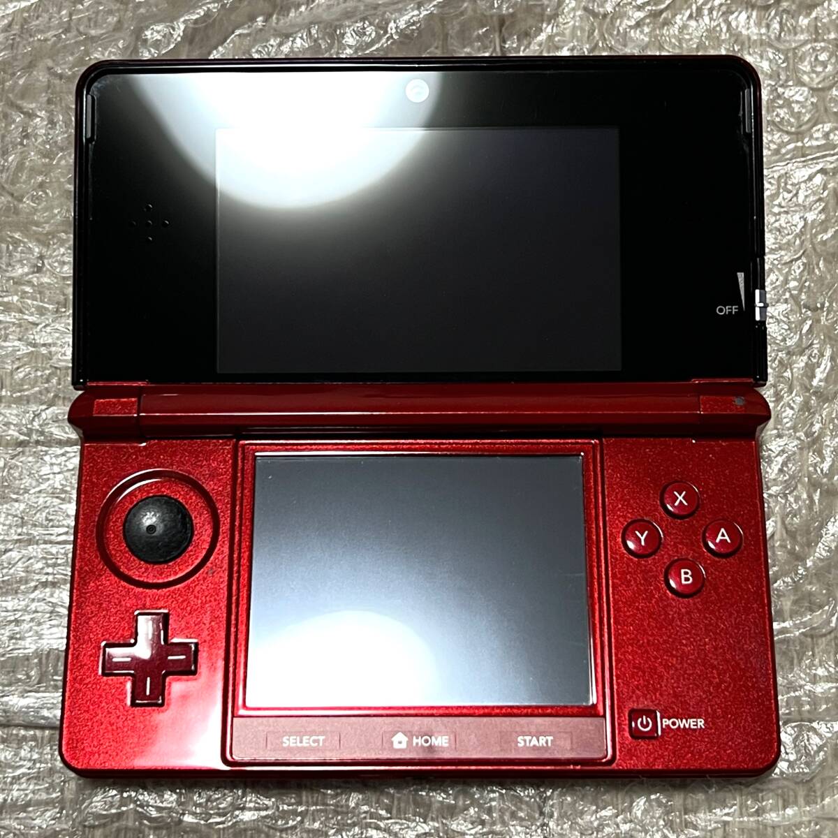 〈一部注意点あり・画面無傷・動作確認済み〉アンバサダープログラム ニンテンドー3DS 本体 フレアレッド NINTENDO 3DS CTR-001_画像8