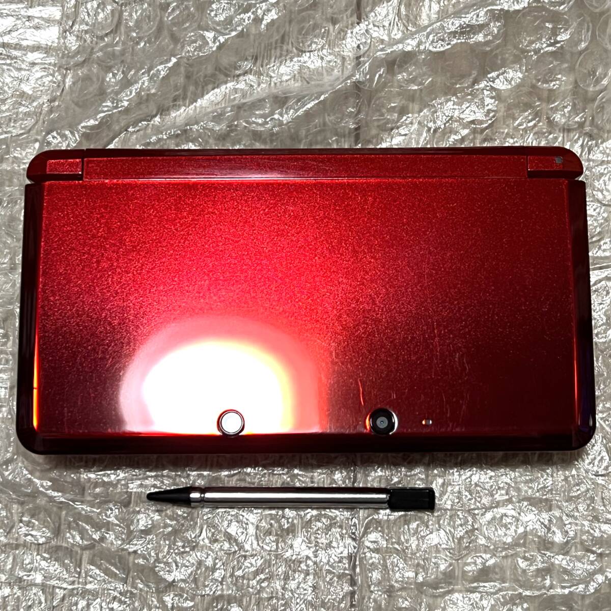 〈一部注意点あり・画面無傷・動作確認済み〉アンバサダープログラム ニンテンドー3DS 本体 フレアレッド NINTENDO 3DS CTR-001_画像3
